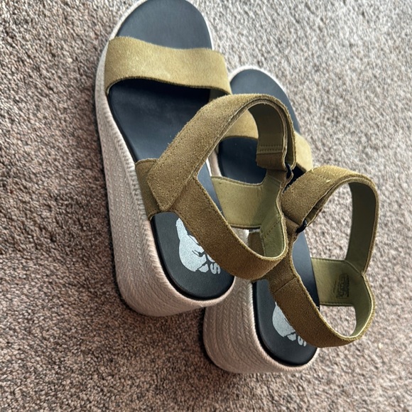 Sorel Green Wedge Shoes Women’s 10 - Picture 6 of 7